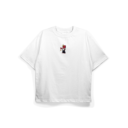 White 8bit Chain Tee