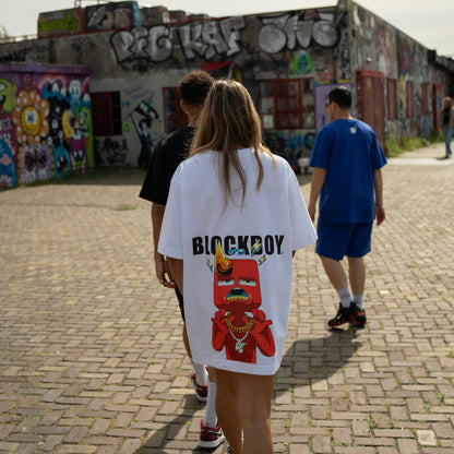 White BlockBoy World Tee